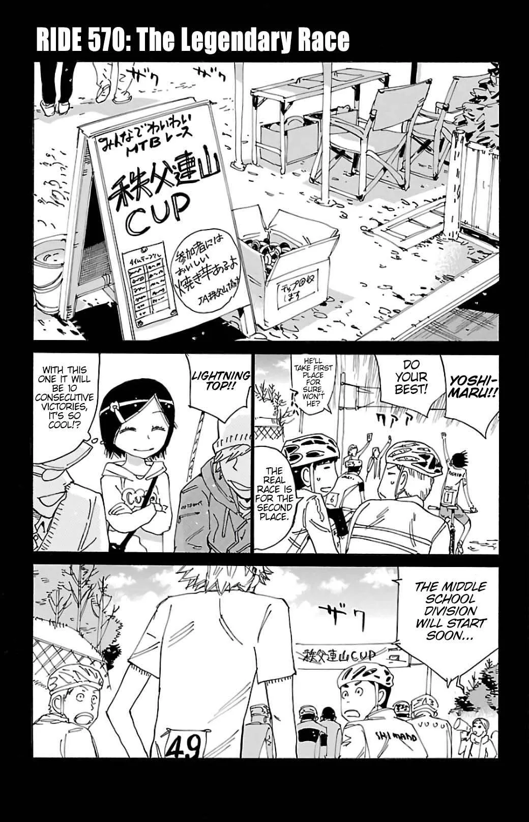 Yowamushi Pedal Chapter 570 page 1