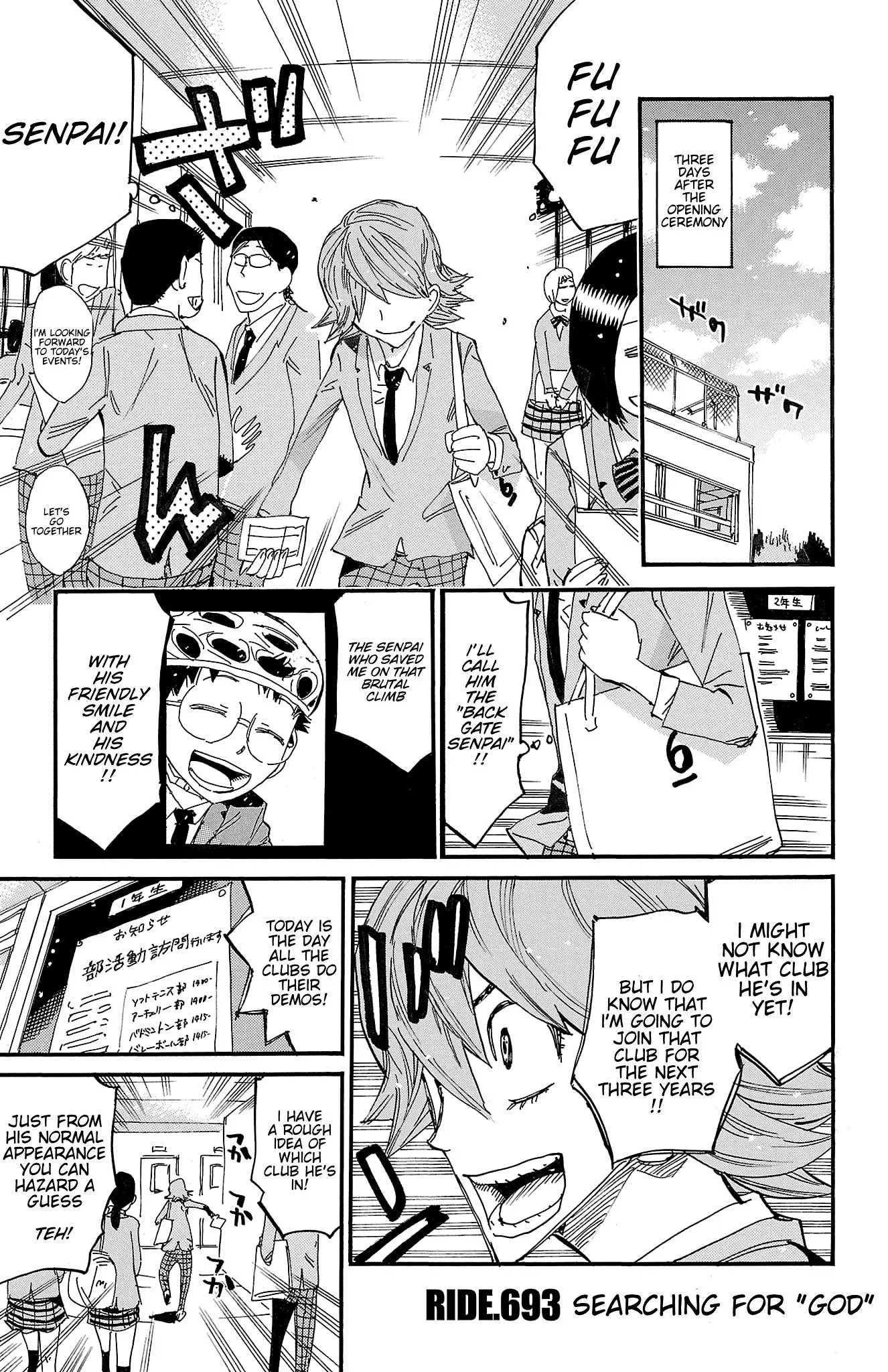 Yowamushi Pedal Chapter 693 page 1
