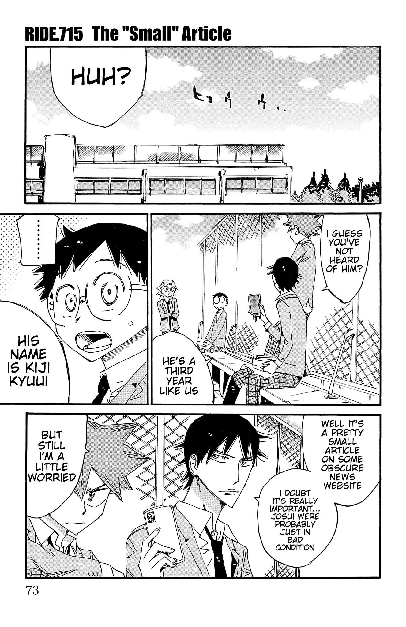Yowamushi Pedal Chapter 715 page 1
