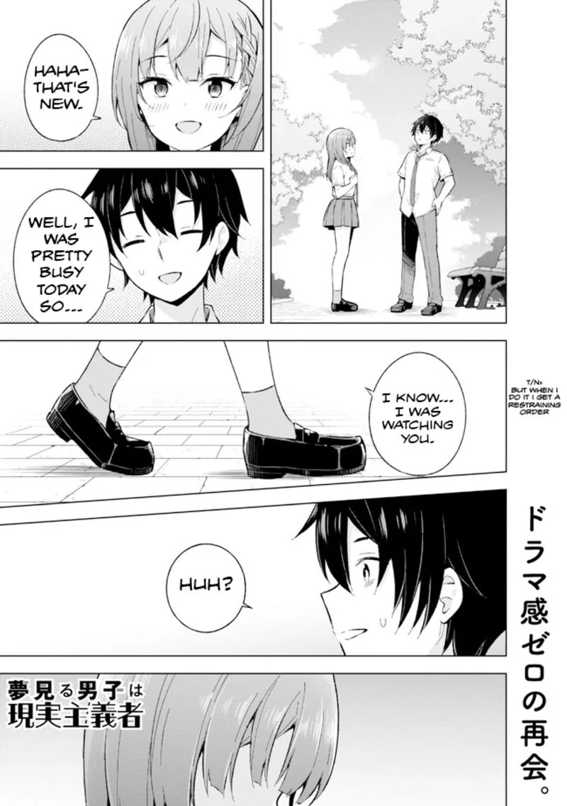 Yume Miru Danshi wa Genjitsushugisha Chapter 24.1 page 1