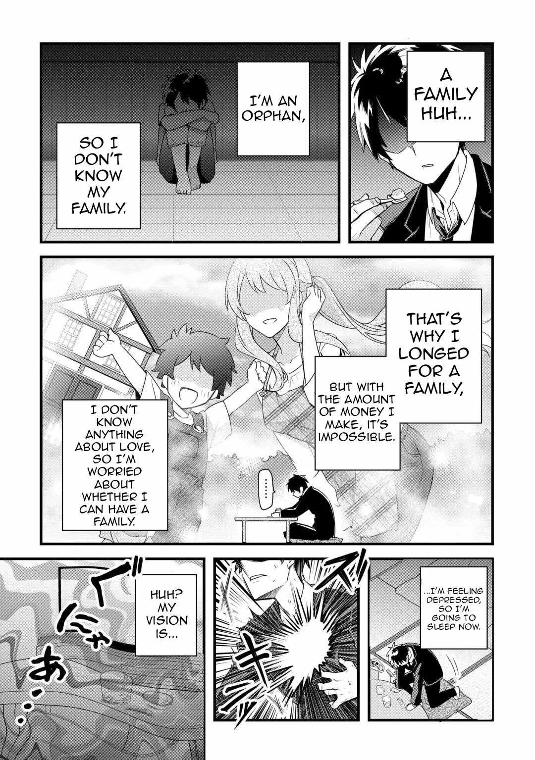 Zensei de Kazoku ni Megumarenakatta Ore, Konyo de wa Yasashi Kazoku ni Kakomareru Chapter 1.1 page 6